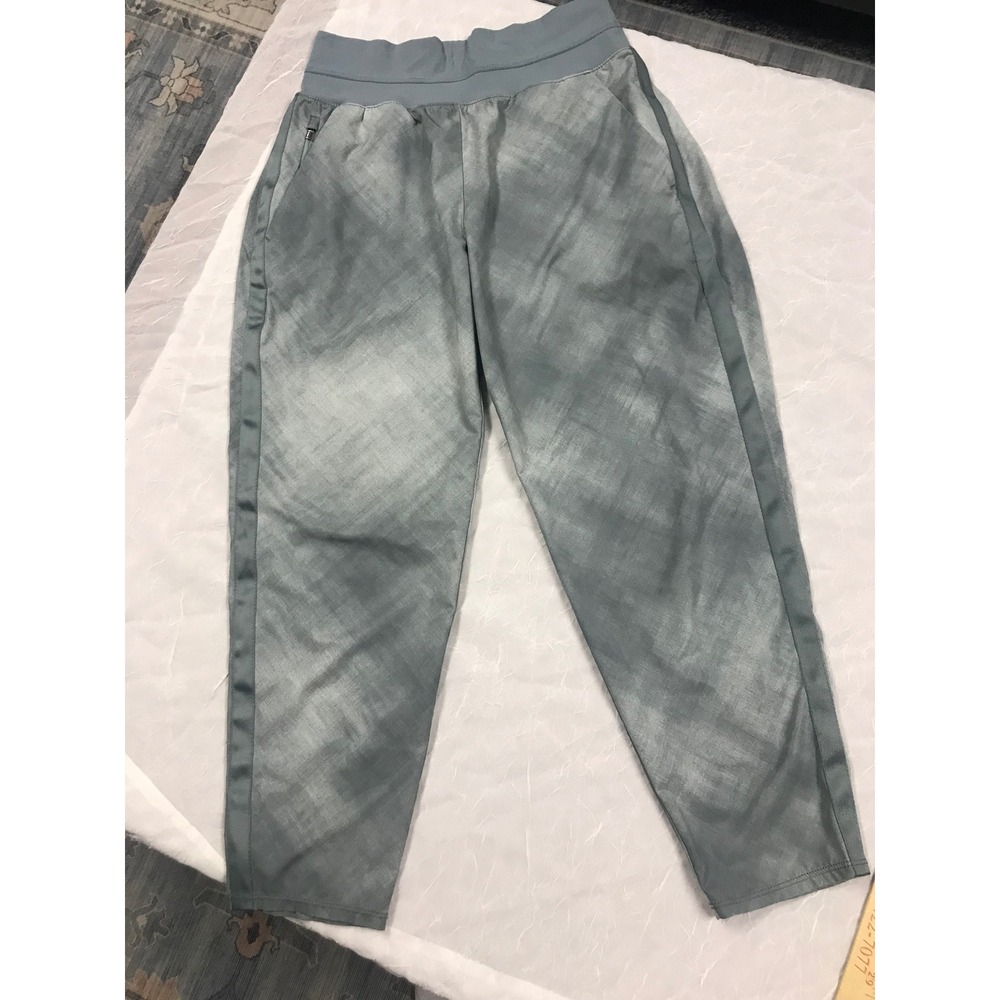 Athleta Green Space Dye Cropped Jogger Pants‎ Ribbed Waistband Womens Size 6